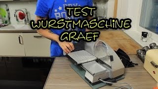 Test Wurstmaschine Graef Master M9 Allesschneider [upl. by Cavanagh801]