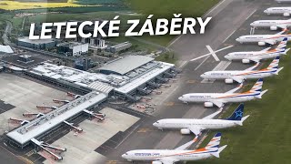 Největší letecká krize v historii  Letecké záběry na letiště Praha [upl. by Eanahs]