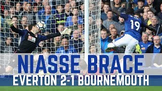 NIASSES MATCHWINNING BRACE EVERTON 21 BOURNEMOUTH [upl. by Sib61]