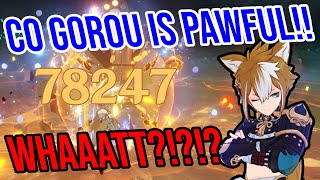 C0 Gorou is PAWFUL 4★ Weapon Showcase Genshin Impact [upl. by Narak]