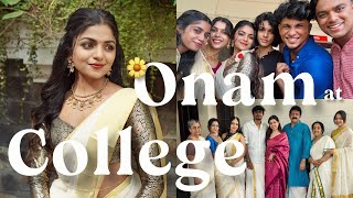 College Onam vlog🪷🌼  Hansika Krishna [upl. by Collie684]