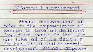 Women empowerment  Essay on women empowerment  women empowerment essay [upl. by Anirak]