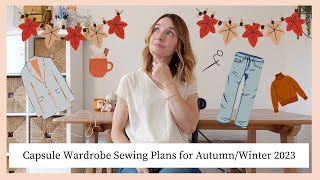 Capsule Wardrobe Sewing Plans for AutumnWinter 2023  High Street inspiration for wardrobe staples [upl. by Leonore294]