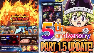 GLOBAL 5TH ANNIVERSARY PART 15 EVENTS amp NEWS Global Patch Notes 7DS Info 7DS Grand Cross [upl. by Otilrac407]