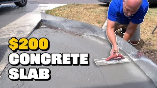 Simplest Way to Mix and Pour a Concrete Slab [upl. by Flori]