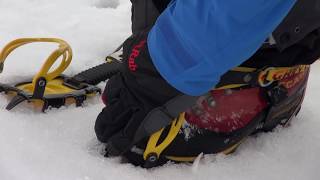 Winter skills 23 how to put on crampons [upl. by Bathsheba697]