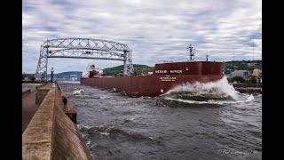 Mesabi Miner VS Lake Superior Plowing out of Duluth with coal August 07 2022 [upl. by Lyell]