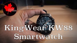 KingWear KW88 Review Battery test a High Quality Budget Android Smartwatch Under 100 [upl. by Llyrat]