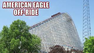 American Eagle OffRide Footage Six Flags Great America Intamin Dual Wood Coaster  NonCopyright [upl. by Tloh378]