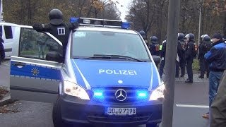 Polizei Großeinsatz RB Leipzig vs FC Hansa Rostock [upl. by Etennaej]