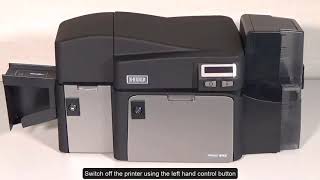 FARGO DTCii How to do a routine printer cleaning [upl. by Orhtej]