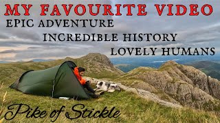 SOLO BACKPACKING  A Neolithic Axe Factory  Pike of Stickle LAKE DISTRICT UK Mountain Wild Camping [upl. by Manwell]