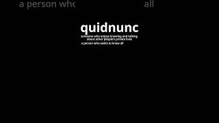 Video Word Of The Day  Quidnunc [upl. by Matlick]