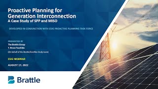 Webinar Proactive Planning for Generator Interconnection A Case Study of SPP and MISO [upl. by Osmund]