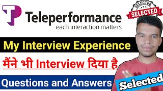 Teleperformance Interview Questions And Answers For Freshehers Part Time  Work From Home Part Time [upl. by Niamrahc]