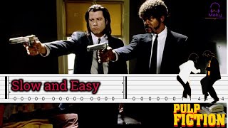 Pulp Fiction Misirlou  Guitar Tabs Tutorial  Slow and Easy [upl. by Silver]