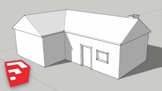 SketchUp 8 Lessons Making a Simple House [upl. by Derk347]