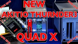 NAB Show 2018 Akitio Thunder3 Quad X RAID Station amp Node Duo [upl. by Delphinia]