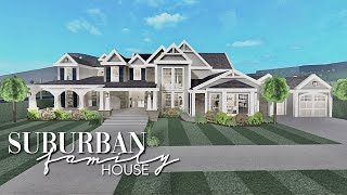 Bloxburg Suburban Family Mansion  No Large Plot  Realistic House Build [upl. by Lanrev]