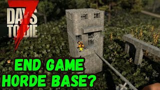 My New Favorite Horde Base Design  7 Days to Die Alpha 21 Horde Base Tutorial Simple Late Game [upl. by Ativak366]