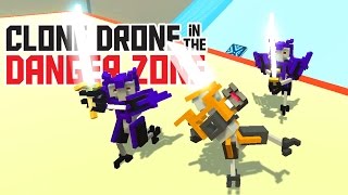 Kick and Defense Only Challenge  Clone Drone in the Danger Zone Alpha Gameplay  Funny Moments [upl. by Akinas]