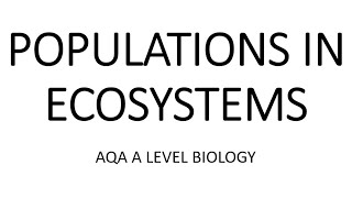 POPULATIONS IN ECOSYSTEMS  AQA A LEVEL BIOLOGY  EXAM QUESTIONS RUN THROUGH [upl. by Lebama]