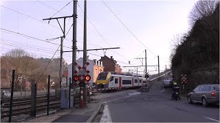 Passage a Niveau Spoorwegovergang Dinant Railroad Level Crossing Bahnübergang [upl. by Jehial966]