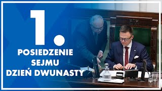 1 posiedzenie Sejmu  dzień dwunasty 20 grudnia 2023 r [upl. by Anuaf289]