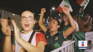 Decenas de aficionados reciben a la Selección Mexicana en Qatar  El Oasis del Mundial [upl. by Ynogoham]