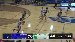 Gladwin vs Pinconning Boys Varsity Basketball [upl. by Einhapets908]