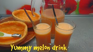 How To Make Cantaloupe Melon Drink  Filipino Melon Juice  CroAsian [upl. by Borgeson]