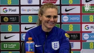 England Lionesses  Media Conference  Lauren Hemp and Sarina Wiegman  30 Nov 2023 [upl. by Chainey]