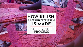 HOW KILISHI BEEF JERKY IS MADE FROM SCRTACH  STEP BY STEP 😮😮😮 [upl. by Shrier]