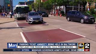 Baltimore City to offer two day amnesty for parking tickets [upl. by Bores]