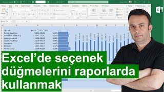 Excel Excelde Seçenek düğmeleri ile interaktif raporlar oluşturmak  590video  Ömer BAĞCI [upl. by Camilia704]