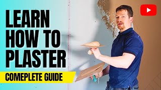 Plastering A Wall For Beginners  FULL PROCESS FROM START TO FINISH [upl. by Enelrats]