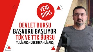 YENİ DEVLET BURSU BAŞVURUSU BAŞLIYOR TDK VE TTK BURS BAŞVURUSU [upl. by Namurt]