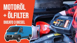 Wie Ducato 3 30 Multijet Motoröl und Ölfilter wechseln 🛢 [upl. by Nalod]