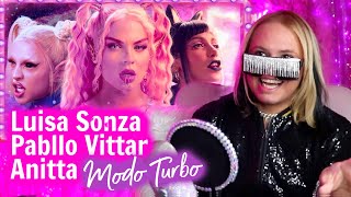 Luísa Sonza Pabllo Vittar Anitta  MODO TURBO Clipe Oficial REACTION [upl. by Llehcram]