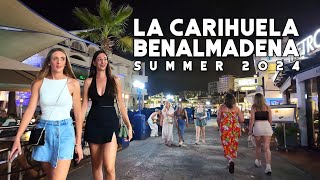 Torremolinos La Carihuela to Benalmádena Spain Lovely Night Summer 2024 September Costa del Sol 4K [upl. by Giusto]