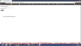 How to Connect and Use Local Database sql server using C [upl. by Omland]