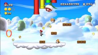 Meringue Clouds1 Land Of Flying Blocks New Super Mario Bros Wii U [upl. by Dieterich]