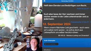 Gedanken zur Herrnhuter Tageslosung am 12 September 2024 [upl. by Arbmahs]