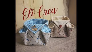 🌷🌿cestino con tasche FACILISSIMO  TUTORIAL PASSO PASSO [upl. by Selwyn]