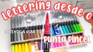 LETTERING PARA PRINCIPIANTES ✍️✨  ¿Cómo usar los plumones PUNTA PINCEL tutorial  consejos [upl. by Vallo]