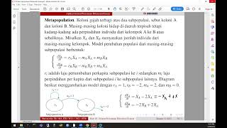 2024 MA1202 Matematika 2B K06 Meta Populasi dan Tutorial 10 20052024 [upl. by Maurilla533]