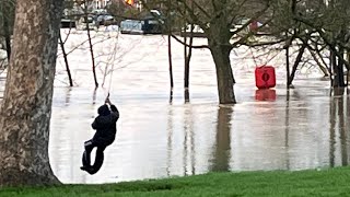 Flooding in Evesham Worcestershire Jan 2024 [upl. by Veronica]