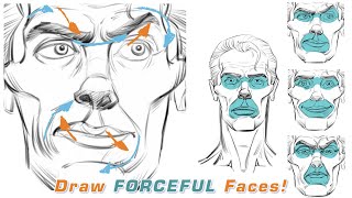 How to Draw FORCEFUL Faces FORCE Friday 58 [upl. by Llenrahs103]