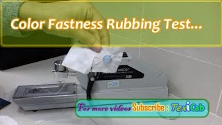 Color Fastness to Rubbing Test [upl. by Learsi]