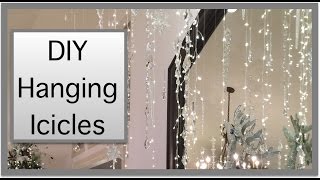 Christmas Decorations  Hanging Icicles from the Ceiling [upl. by Wynne234]